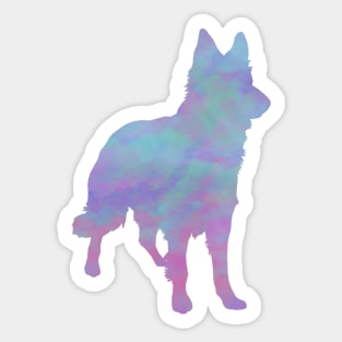 Rainbow Pastel German Shepherd Sticker